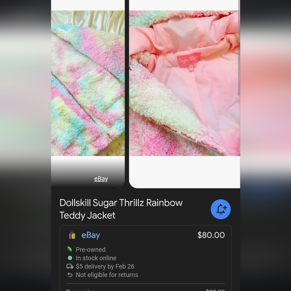 Sugar Thrills women size medium teddy jacket-multi colored - Picture 6 of 8